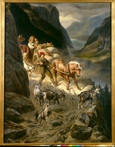 Dağdan aşağı (tuval üzerine yağlı boya)
