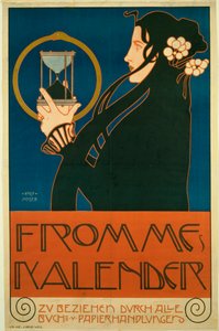 Moser, Koloman (1868-1918) Frommes Kalender (Calendrier des femmes) Renkli litografi 1903 New York. Modern Sanat Müzesi (MOMA) by Koloman Moser