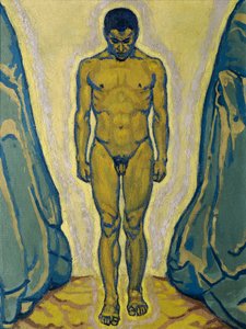 kayalar arasında çıplak duran by Koloman Moser