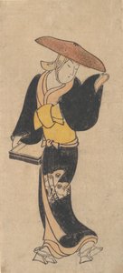 T octo sanyo kantar seyyar bir budist rahibe, k. 1815. by Kondo Kiyoharu