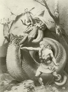 Siegfried, II. Perde vi sahnesi (gravür) by Konrad Dielitz