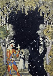 Harlequin ve Ölüm, 1907 by Konstantin Andreevic Somov