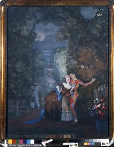 Harlequin ve Lady, 1912 (karton üzerine wc ve guaj)
