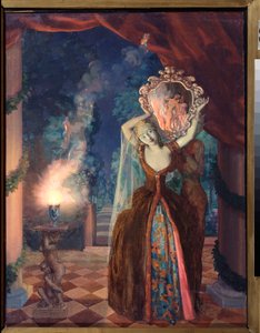 La Magie (Büyü) - Resim Konstantin (Constantin) Andreyevich Somov (1869-1939) by Konstantin Andreevic Somov