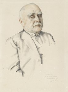 Mikhail Vasil'evich Braikevitch'in portresi, 1934 gGrafit ve renkli boya kalemleri, renksiz kağıt üzerinde kütük ile) by Konstantin Andreevic Somov