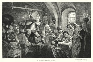 Bir Rus Gelin Bayramı (gravür) by Konstantin Egorovich Makovsky