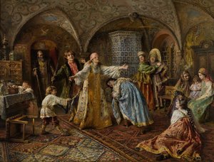 Kör adamın blöfü. by Konstantin Egorovich Makovsky