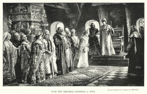 Korkunç İvan'ın Eş Seçimi (gravür) by Konstantin Egorovich Makovsky