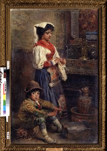 Sanatçıyı Bekleyen Modeller. Konstantin Yegorovich Makovsky
