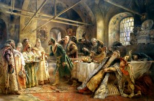 Öpücük Töreni, 1895. by Konstantin Egorovich Makovsky