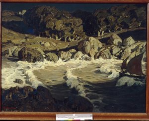 ""Denizde Bir Gece" (Denizde Bir Gece) Tablo Konstantin Bogayevsky (1872-1943) Soluk 109x144.5 cm 1903 Devlet A Radishchev Sanat Müzesi, Saratov by Konstantin Fedorovich Bogaevsky