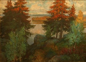 Sonbahar Manzarası, 1920 by Konstantin Ivanovich Gorbatov