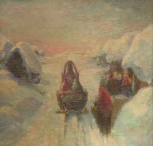 Kış. kızak sürüşü by Konstantin Konstantinovich Pervukhin