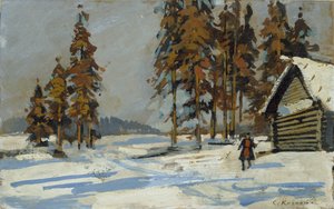 Kış Manzarası, 20. yüzyılın başı by Konstantin Korovin