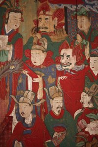 Byeonseong, Cehennemin Altıncı Kralı (detay), 1798 by Korean School