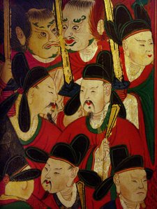 Altıncı Kral (Danjong) portresinin detayı by Korean School