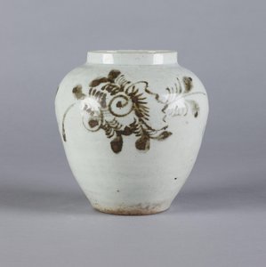 Çiçek desenli kavanoz, Yi hanedanı, 1392-1910 (seramik)