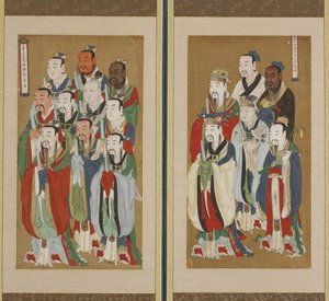 Alay Sahnesi, Choson hanedanı (kağıt ve ipek üzerine renkli)