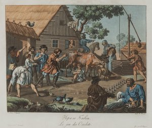 Knucklebones Babki oynayan çocuklar, yaklaşık 1812
