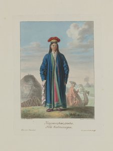 Kalmık kızı. Rusya Halklarından, 1812