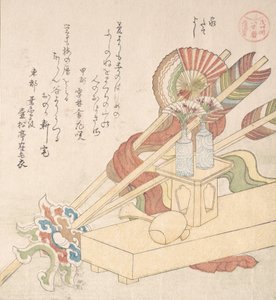 Yeni Bir Ev Kurma Kutlaması İçin Tören Eşyaları, 19. yüzyıl. by Kubo Shunman
