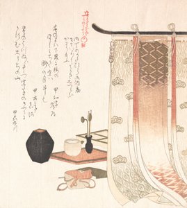 Tütsü Töreni için Perde ve Gereçler, 19. yüzyıl. by Kubo Shunman