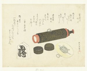 Tes kopya, netsuke plan d hat tekniği pasta geri by Kubota Shunman