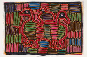 Gömlek paneli (mola) (aplikeli pamuklu) by Kuna Indian Culture
