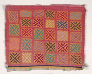 Gömlek paneli (mola) (aplikeli pamuklu) by Kuna Indian Culture