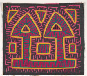 Gömlek paneli (mola) (aplikeli pamuklu) by Kuna Indian Culture