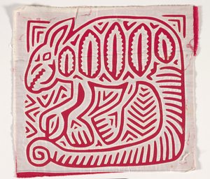 Gömlek paneli (mola) (aplikeli pamuklu) by Kuna Indian Culture