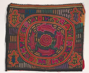 Gömlek paneli (mola) (aplikeli pamuklu) by Kuna Indian Culture