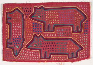 Gömlek paneli (mola) (aplikeli pamuklu) by Kuna Indian Culture