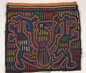 Gömlek paneli (mola) (aplikeli pamuklu) by Kuna Indian Culture