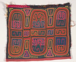 Gömlek paneli (mola) (aplikeli pamuklu) by Kuna Indian Culture