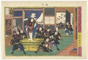 onuncu hareket Judanme (nesne üzerindeki başlık) Kanadehon Chushingura hikayesinden sahneler (dizi adı) Kanadehon Chushigura (nesne üzerinde seri başlığı) by Kuniteru