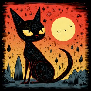 Karikatür Kaprisli Sfenks Kedi 2