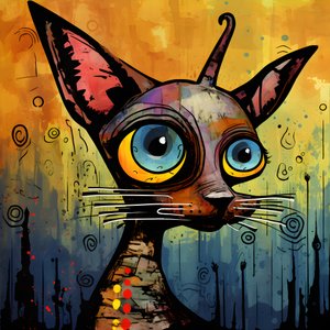 Karikatür Kaprisli Sfenks Kedi 4