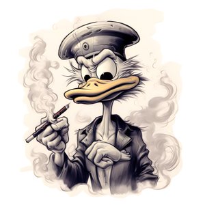 Scrooge McDuck, büyük bir esrar esrar içiyor. 1