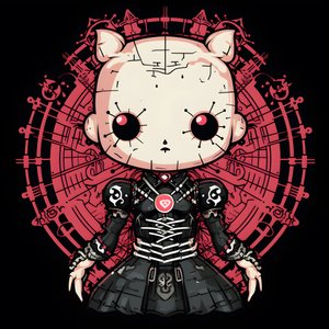 Hello Kitty as Pinhead Gömlek Tasarımı 3