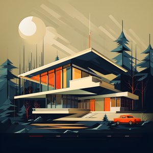 Yüzyıl ortası modern tasarım grafikleri 2