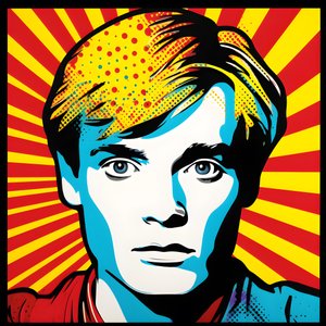 Pop Art Portre, yarım vücut, Renkli, grafik, Sabah, Andy Warhol, Roy Lichtenstein, Robert Rauschenberg, Jasper Johns, Keith Haring 2 tarzında