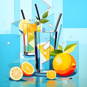 Limon posteri, limonlu kokteyller, nane 2