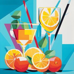 Limon posteri, limonlu kokteyller, nane 3