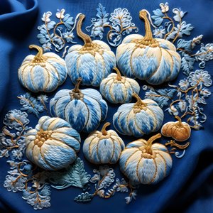 Blautoenen#39;deki stickereikubisse 1