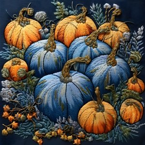 Blautoenen 3#39;te stickereikuerbisse