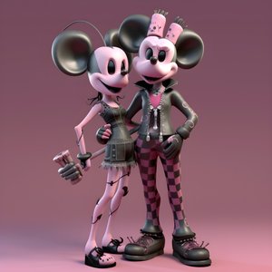 yılbaşından önceki kabus serseri pembe minnie ve mickey mouse 1