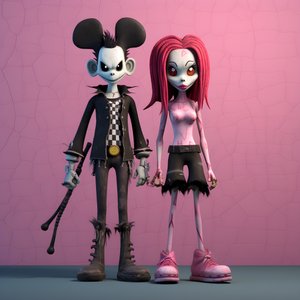 yılbaşından önceki kabus serseri pembe minnie ve mickey mouse 4.
