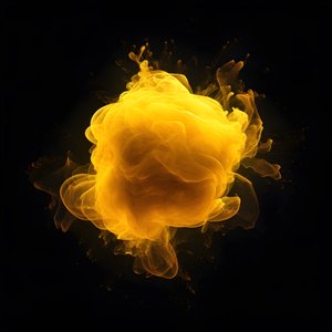 siyah arkaplanlı sarı enerji damlası 3