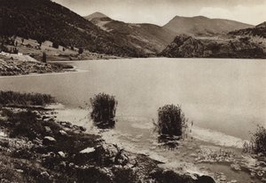 İtalya: Scanno Gölü, Abruzzi (s / b fotoğraf) by Kurt Hielscher